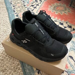 On Cloudrunner Black Waterproof Shoes